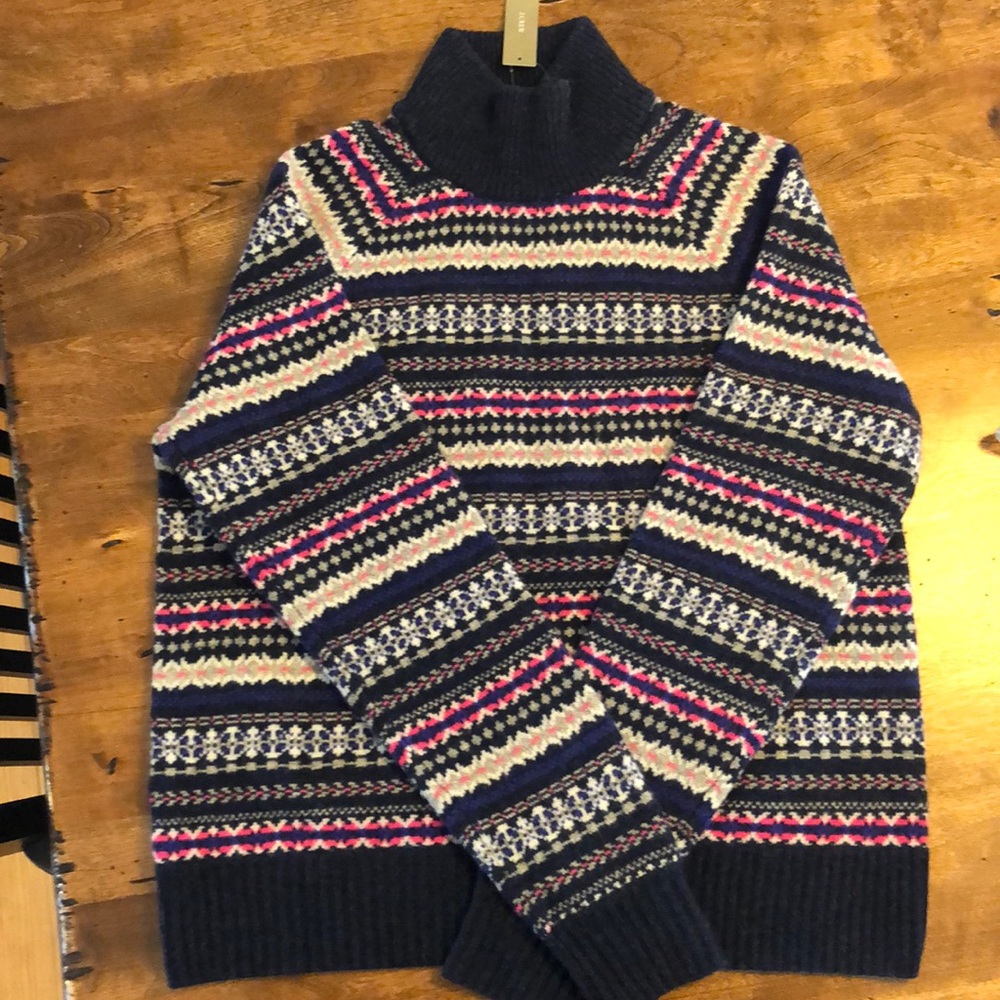 J. Crew fair isle mock neck